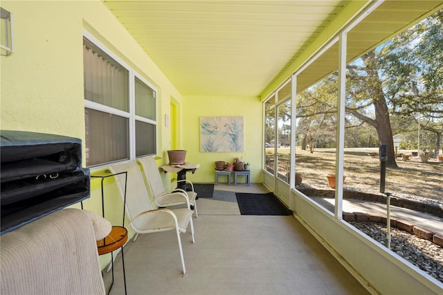 view of sunroom / solarium