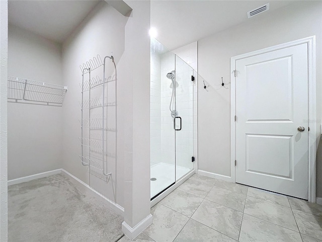 bathroom featuring walk in shower