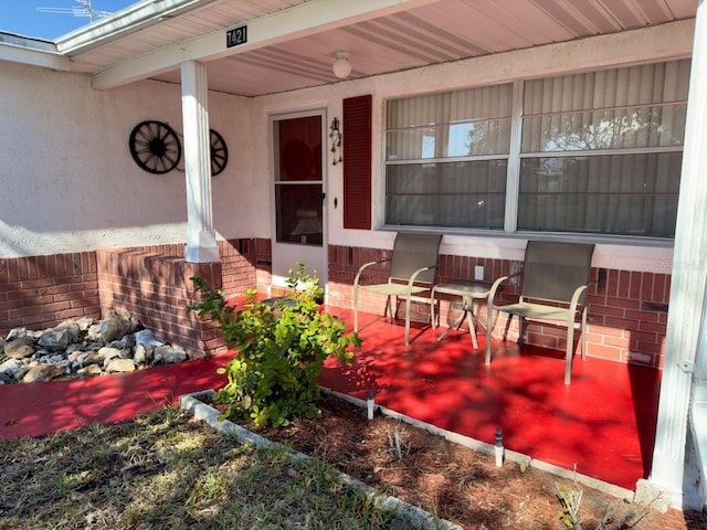 view of patio with covered porch