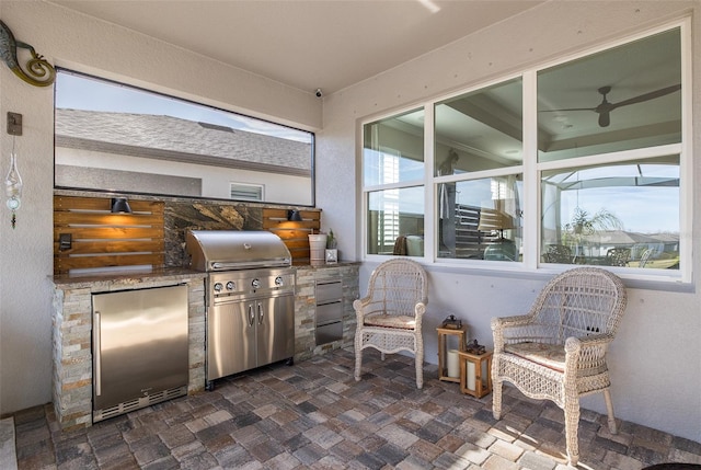 view of patio / terrace with area for grilling