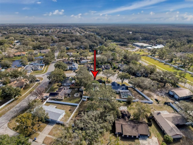 bird's eye view with a residential view