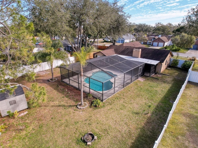 bird's eye view featuring a residential view