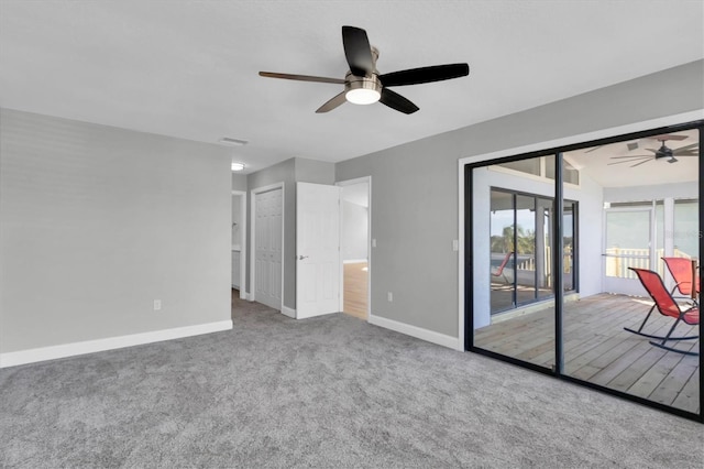 5925 Seaside Dr, New Port Richey, FL 34652 - interior space featuring carpet flooring and ceiling fan