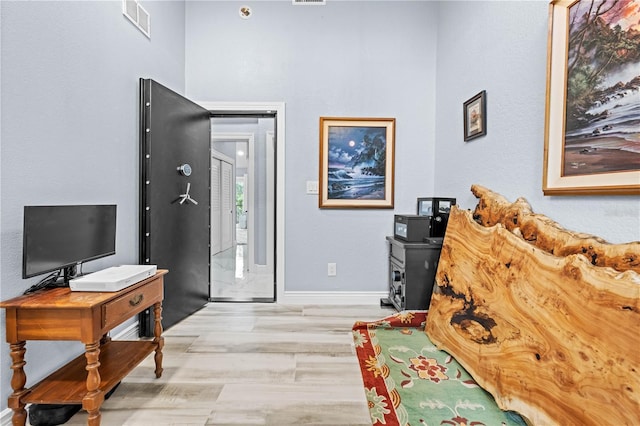 foyer entrance featuring light hardwood / wood-style floors