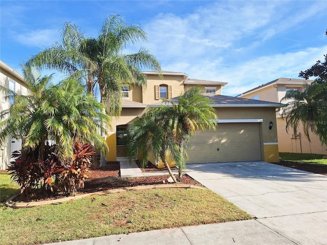 view of front facade with a garage