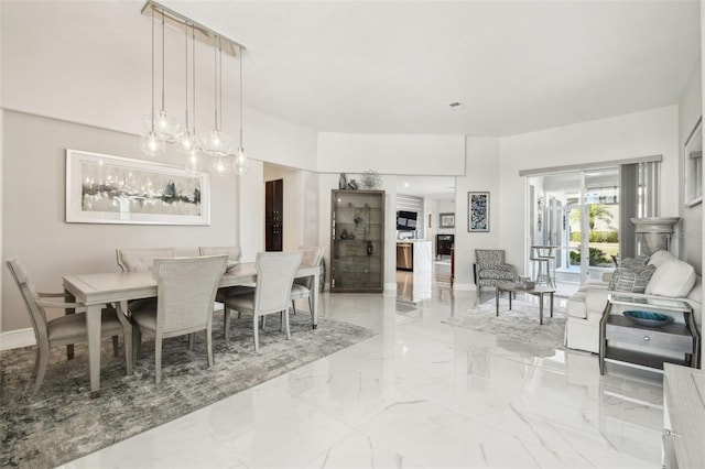 view of dining area