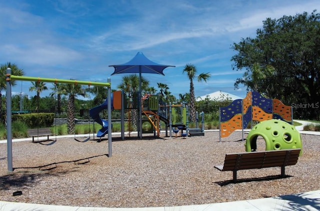 view of community jungle gym