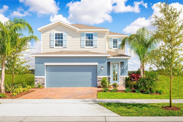 view of front of home featuring a garage