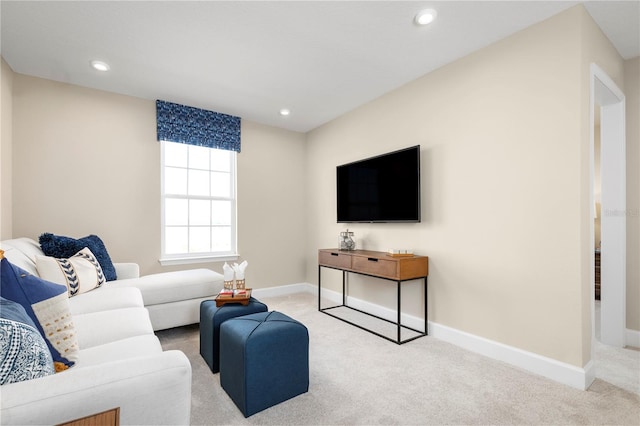 view of carpeted living room