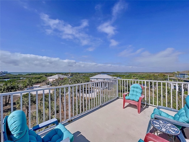 balcony with an outdoor hangout area