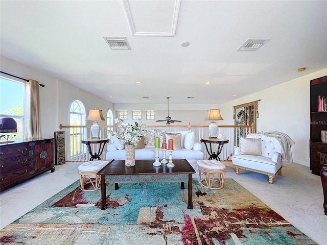 view of carpeted living room