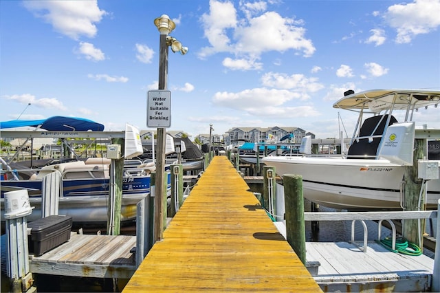 view of dock area