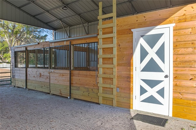 view of horse barn