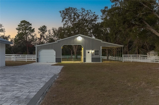 view of stable