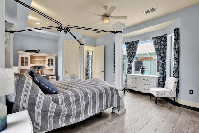 bedroom with ceiling fan