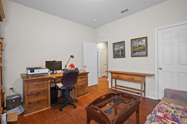 office featuring wood-type flooring