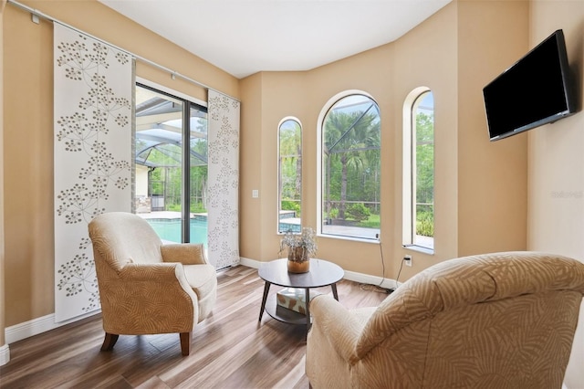 20200 Lace Cascade Rd, Land O Lakes, FL 34637 - sitting room with wood finished floors and baseboards
