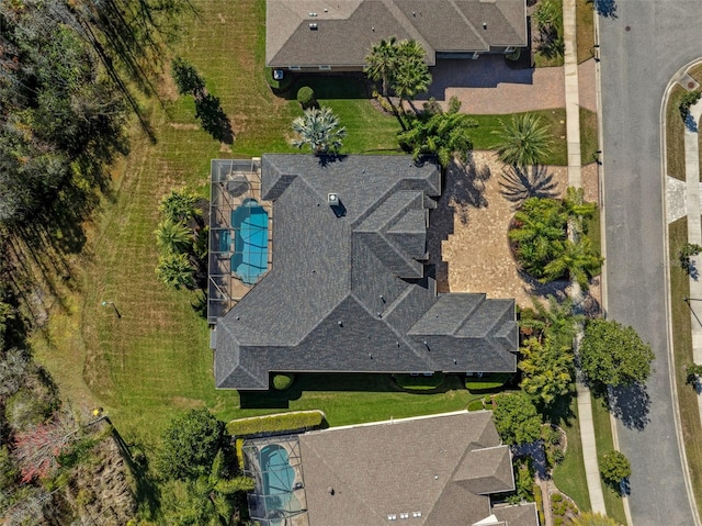 20200 Lace Cascade Rd, Land O Lakes, FL 34637 - view from above of property featuring a pool area