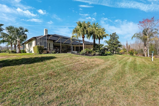 20200 Lace Cascade Rd, Land O Lakes, FL 34637 - view of grassy yard with glass enclosure