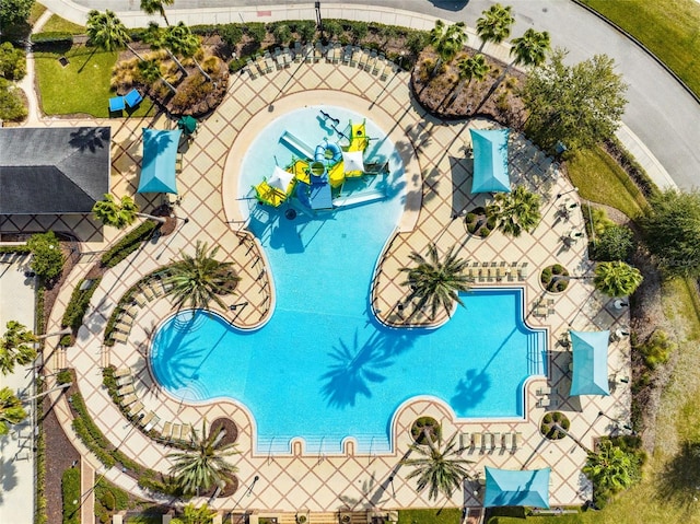 20200 Lace Cascade Rd, Land O Lakes, FL 34637 - bird's eye view of a pool area