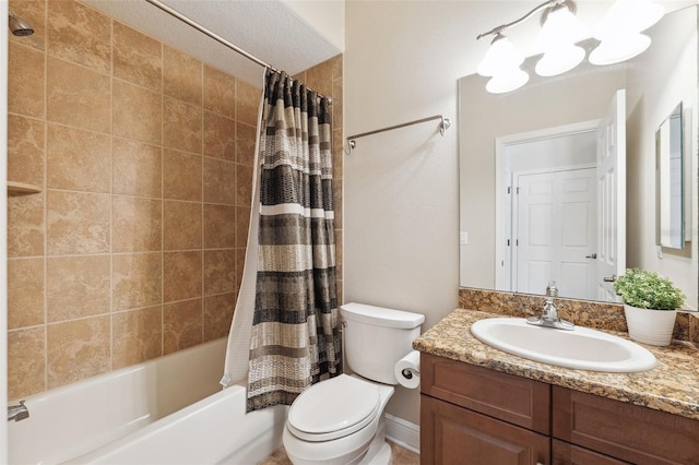 20200 Lace Cascade Rd, Land O Lakes, FL 34637 - bathroom with vanity, toilet, and shower / tub combo with curtain