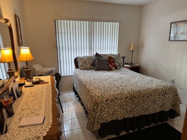 view of tiled bedroom