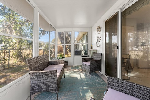 view of sunroom / solarium