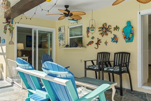 view of patio / terrace with ceiling fan