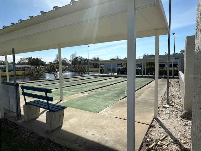 view of property's community featuring a water view