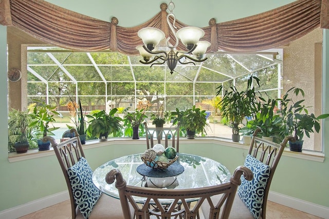 sunroom featuring plenty of natural light