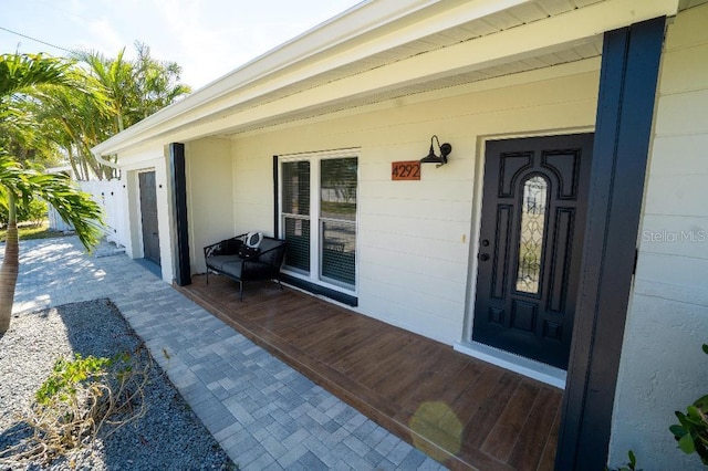 view of doorway to property