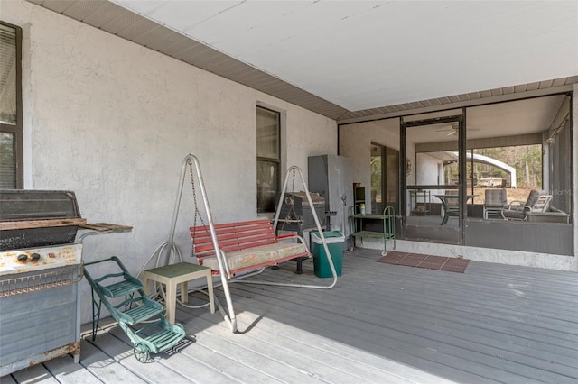 deck with grilling area