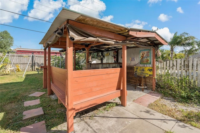 view of outbuilding featuring an exterior structure