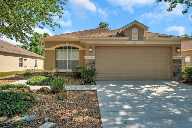 view of front of home featuring a garage