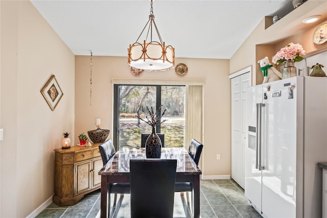 view of tiled dining space