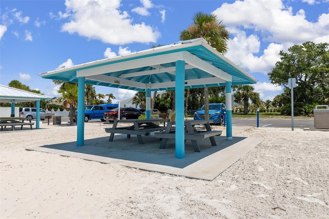 view of property's community with a gazebo