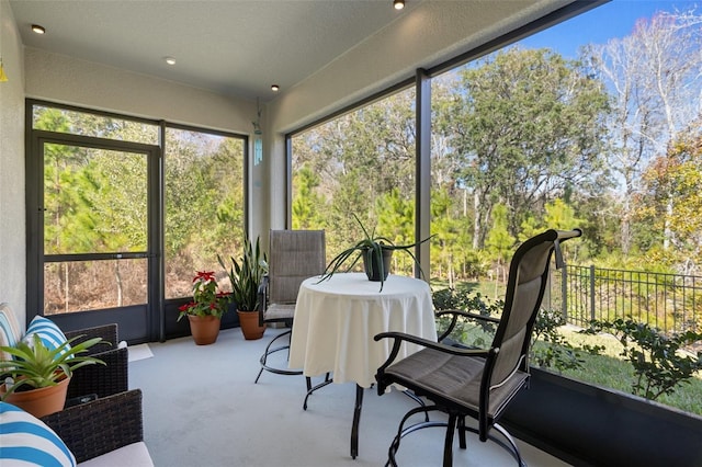 view of sunroom