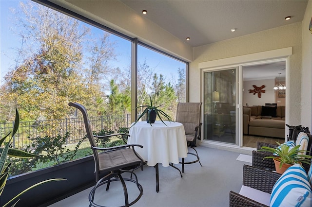 view of sunroom / solarium