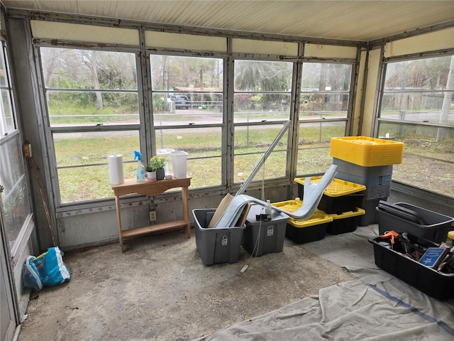 view of sunroom