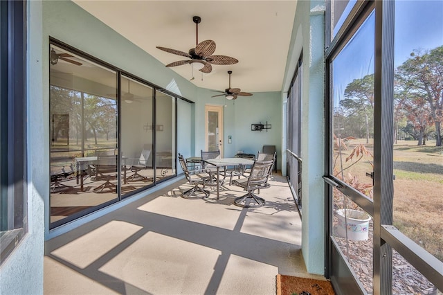 view of sunroom / solarium