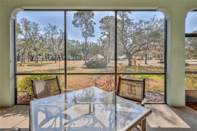 view of sunroom / solarium