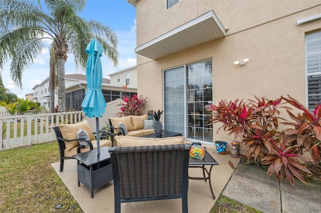 18819 Sunterra Dr, Land O Lakes, FL 34638 - view of patio featuring outdoor lounge area