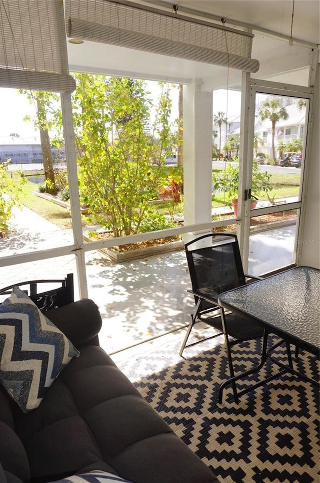 view of sunroom / solarium