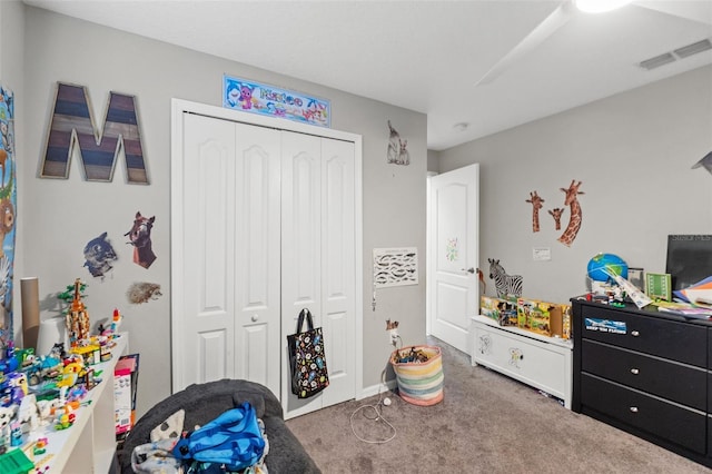 playroom featuring carpet floors