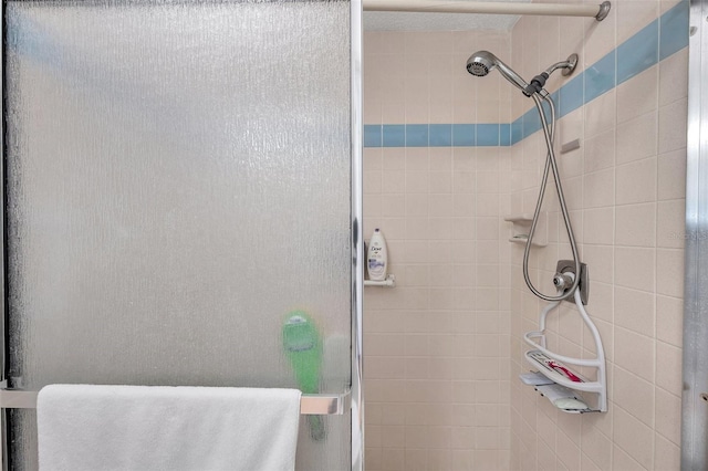 bathroom featuring walk in shower