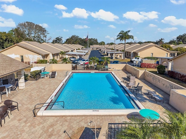 view of pool featuring a patio area