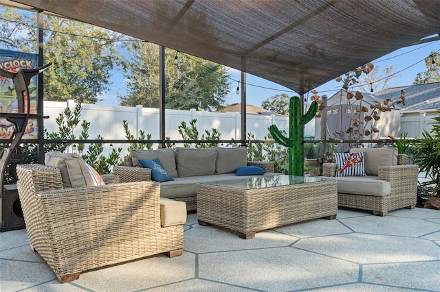 view of patio with outdoor lounge area