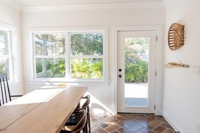 doorway with ornamental molding