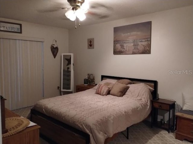 bedroom with ceiling fan