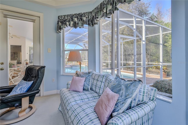 sunroom / solarium featuring a wealth of natural light